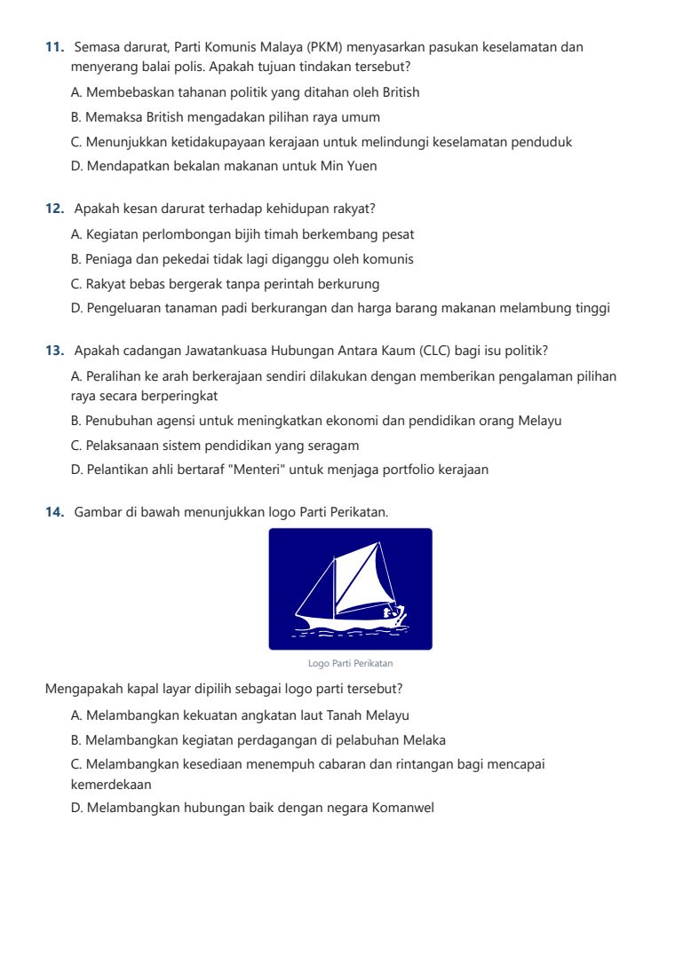Halaman Kertas Model SPM